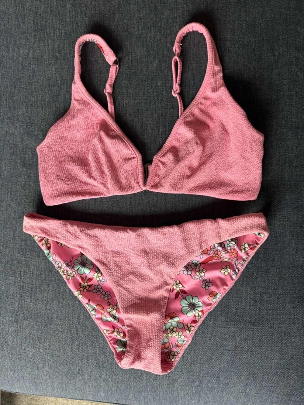 Maaji Pink Reversible Bikini 
(M/L)